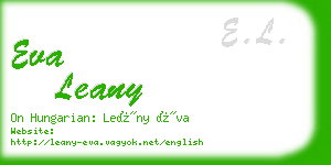 eva leany business card